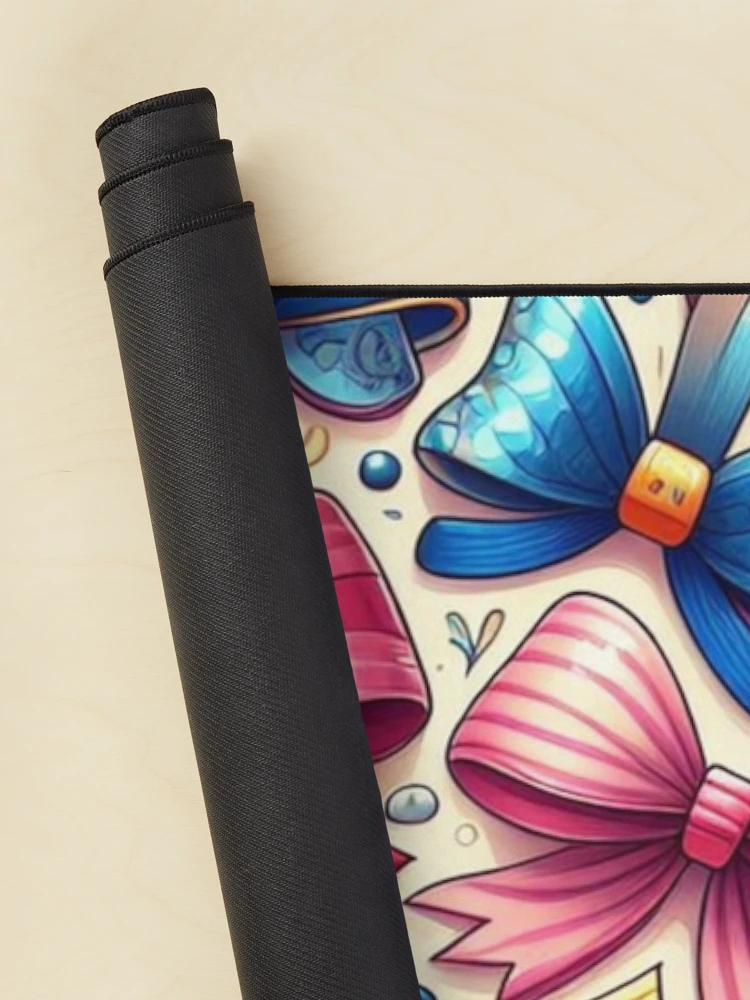 Thumbnail 2 of 5, Mouse Pad, Festive Flair: Colorful Ribbons Pattern designed and sold by Rui Fernandes.