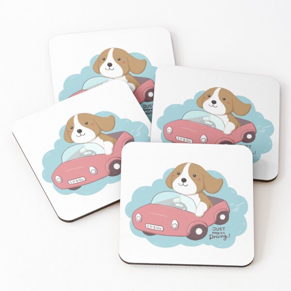 Item preview, Cute Dog & Car Illustration designed and sold by Kyut-Yum.