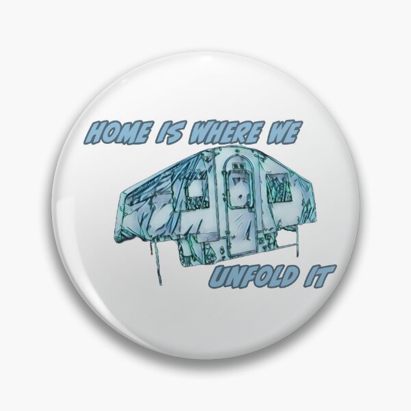 Item preview, Home is Where We Unfold It - Blue Green Trailer Tent designed and sold by BeccaAelishe.