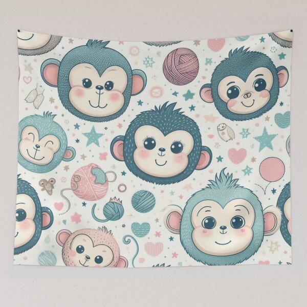 Item preview, Merry Monkeys: A Whimsical Wildlife Waltz designed and sold by Furbulous Faces.