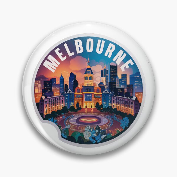 Artikelvorschau, Melbourne, Australien, Aufkleber, Federation Square entworfen und verkauft von RedCircleArt.