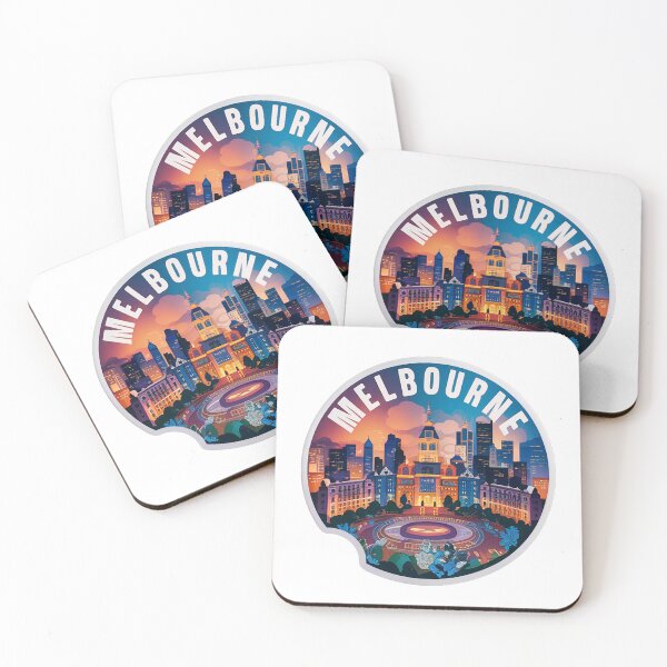 Item preview, Melbourne, Australia, Sticker, Federation Square designed and sold by RedCircleArt.