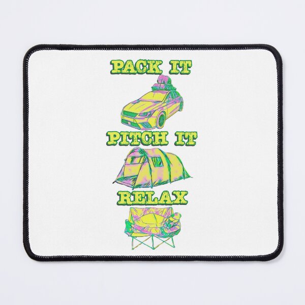 Item preview, Pack it, Pitch it, Relax - Green, Yellow and Pink Tent designed and sold by BeccaAelishe.