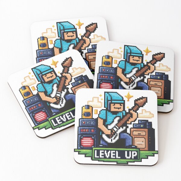 Item preview, Pixel guitar - Level Up designed and sold by NotesForMusic.