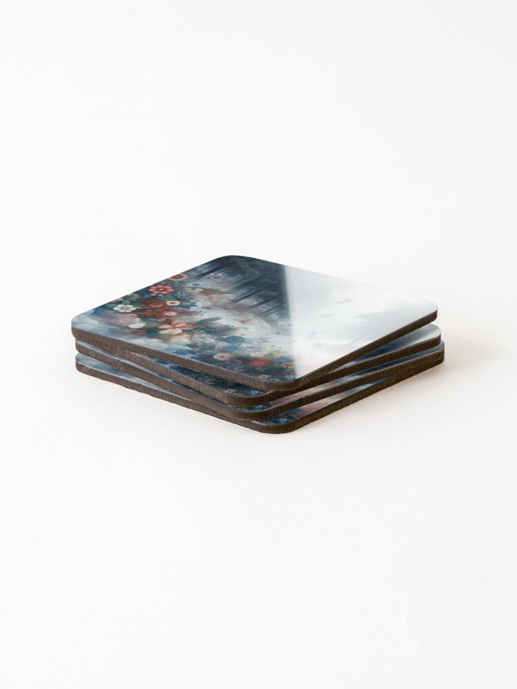 Thumbnail 4 of 5, Coasters (Set of 4), Fantastic Patterns Fog designed and sold by RuiFernandes.