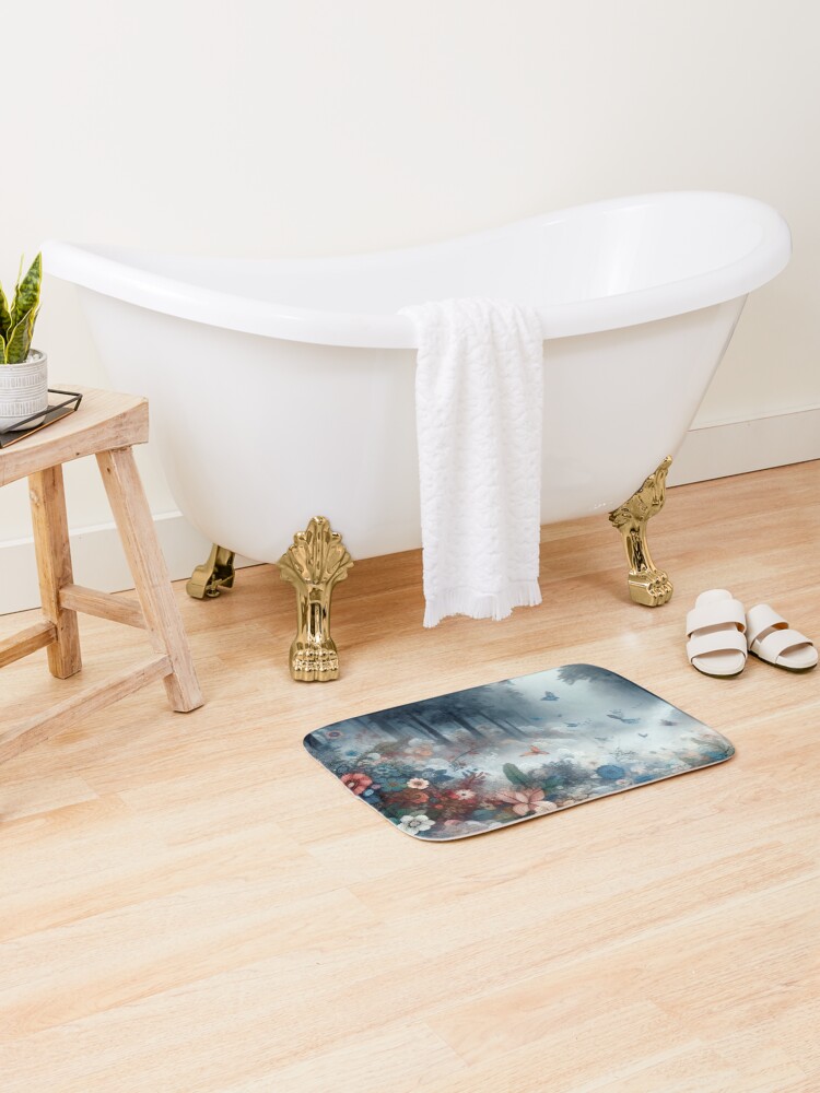 Thumbnail 2 of 6, Bath Mat, Fantastic Patterns Fog designed and sold by RuiFernandes.