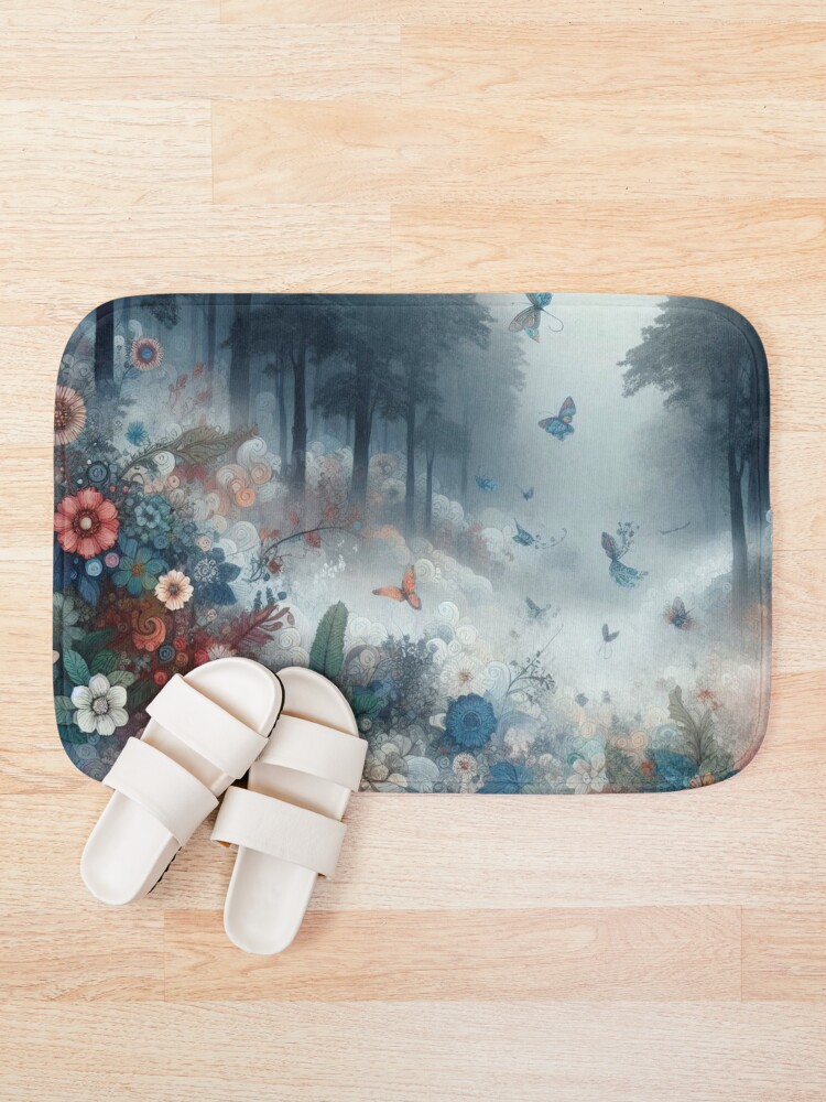 Thumbnail 1 of 6, Bath Mat, Fantastic Patterns Fog designed and sold by RuiFernandes.