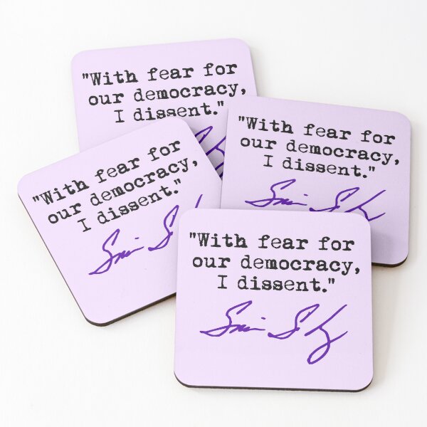 Item preview, With fear for our democracy, I dissent. - Justice Sotomayor (black purple) designed and sold by Thelittlelord.