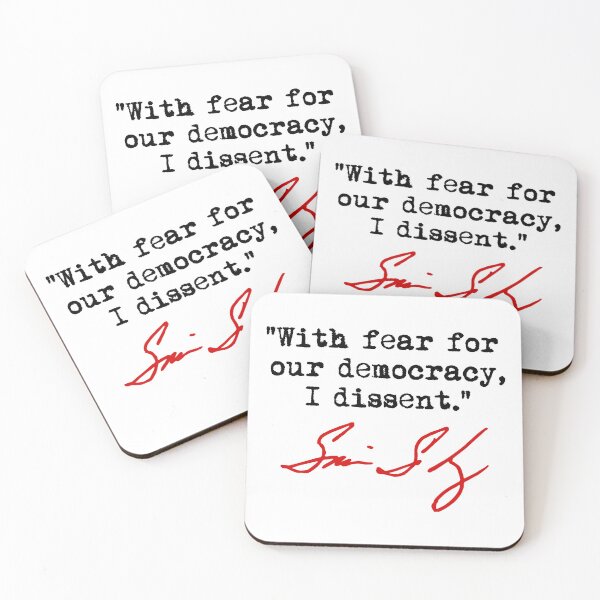 Item preview, With fear for our democracy, I dissent. - Justice Sotomayor (black red) designed and sold by Thelittlelord.