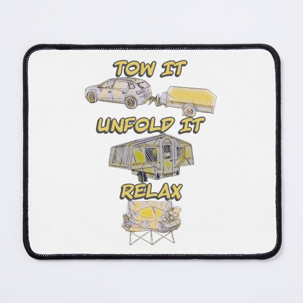 Item preview, Tow it, Unfold it, Relax - Grey and Yellow Trailer Tent designed and sold by BeccaAelishe.