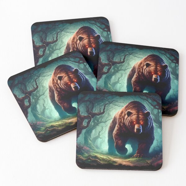 Item preview, Fierce Bear in Gloomy Forest designed and sold by h00ch2003.