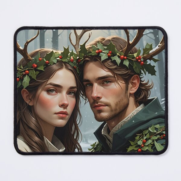 Item preview, Pagan Couple. Winter Solstice Yule. designed and sold by SoniaSarkali.