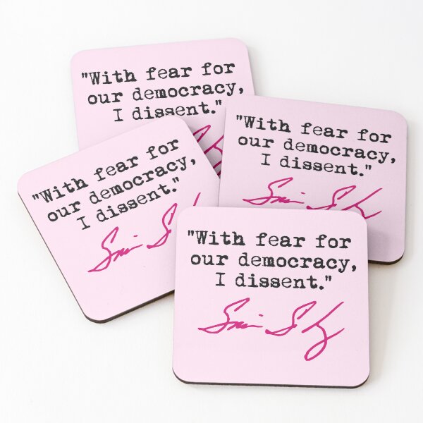 Item preview, With fear for our democracy, I dissent. - Justice Sotomayor (black hot pink) designed and sold by Thelittlelord.