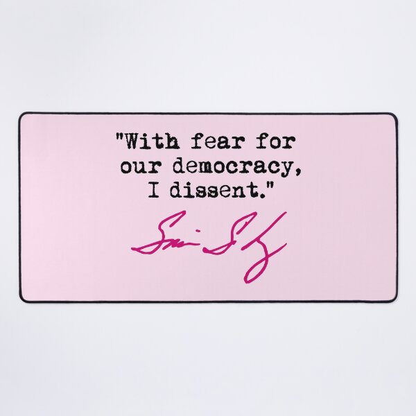 Item preview, With fear for our democracy, I dissent. - Justice Sotomayor (black hot pink) designed and sold by Thelittlelord.