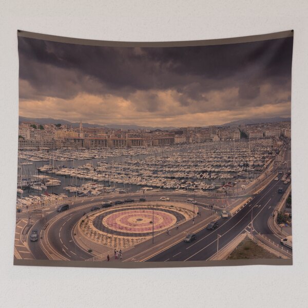 Item preview, Marseille Marina Cityscape designed and sold by hawkie.
