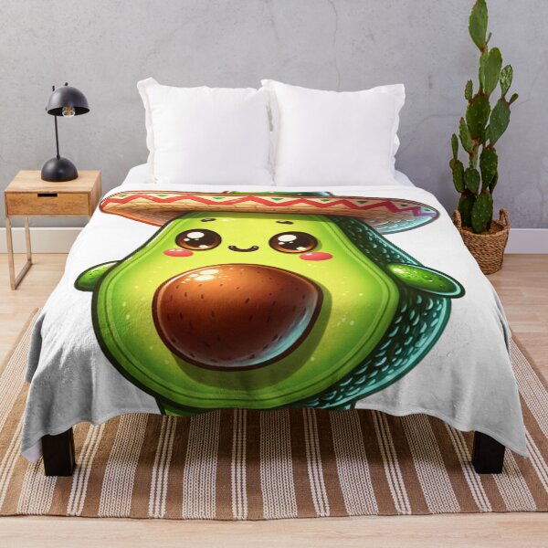 Item preview, Happy Avocado with Mexican Hat Cartoon designed and sold by JesNoh.