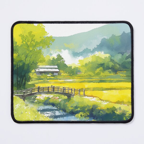 Item preview, Chinese Painting Style Meadow with Bridge designed and sold by Christian Weiss.