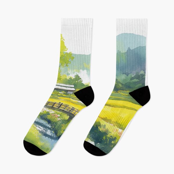 Item preview, Chinese Painting Style Meadow with Bridge designed and sold by Christian Weiss.