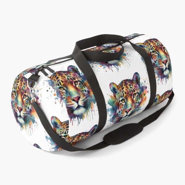 Item preview, Colorful Watercolor Leopard Face Big Cat Art designed and sold by SeaStarAlex.