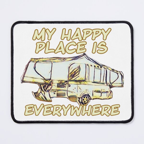 Item preview, My Happy Place is Everywhere - Gold Folding Caravan designed and sold by BeccaAelishe.