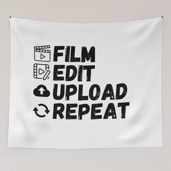Item preview, film edit upload repeat designed and sold by kestey.