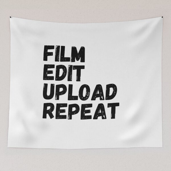 Item preview, film edit upload repeat designed and sold by kestey.