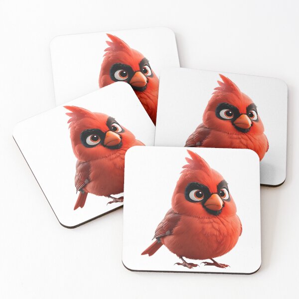 Item preview, Cute Red Cardinal Cartoon Chibi Bird designed and sold by IceCreamSmile.