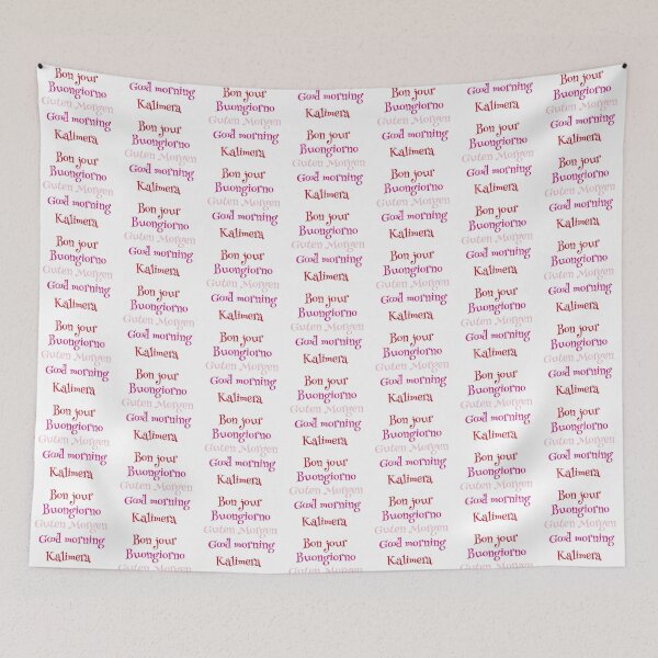 Item preview, Good morning, bonjour, kalimera  designed and sold by Zeina Baki.