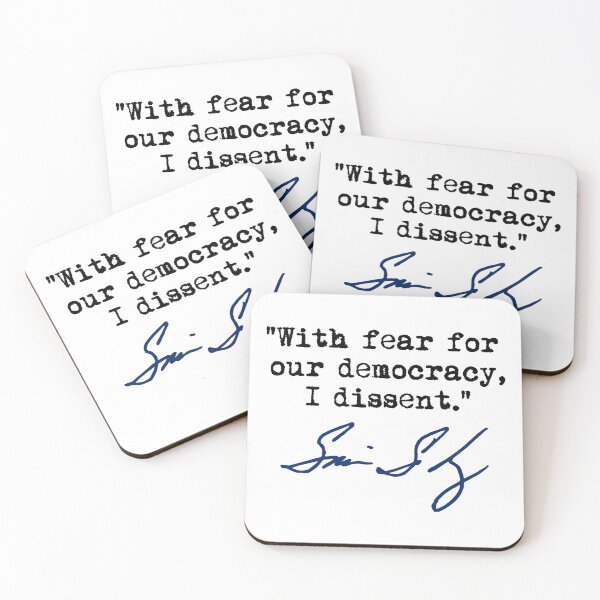 Item preview, With fear for our democracy, I dissent. - Justice Sotomayor (black) designed and sold by Thelittlelord.