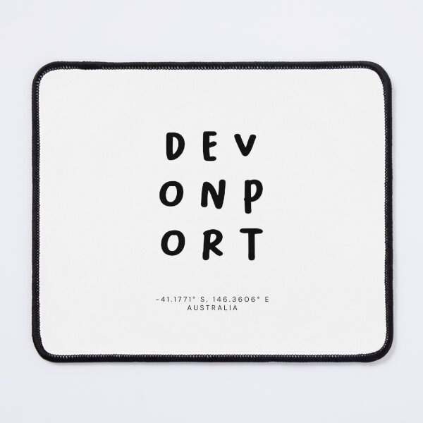 Item preview, Devonport | Typography Design | Design Map Coordinates designed and sold by RM-Journey.