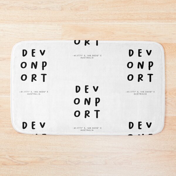 Item preview, Devonport | Typography Design | Design Map Coordinates designed and sold by RM-Journey.