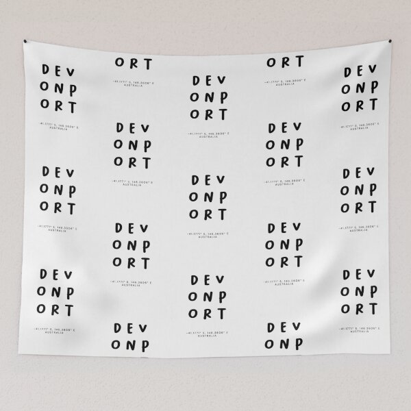 Item preview, Devonport | Typography Design | Design Map Coordinates designed and sold by RM-Journey.