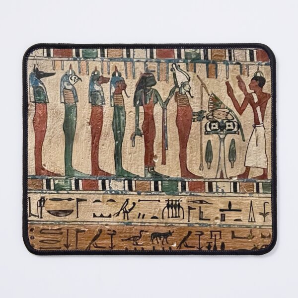 Item preview, Egyptian painting on wood depicting the four sons of Osiris designed and sold by ricoflinn.