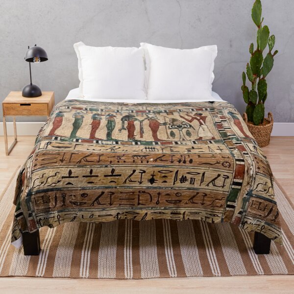 Item preview, Egyptian painting on wood depicting the four sons of Osiris designed and sold by ricoflinn.
