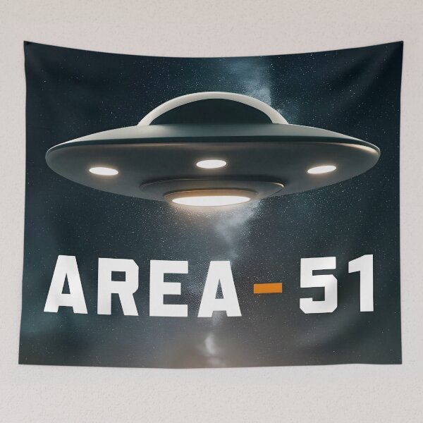 Item preview, UFO Flying Over Area 51 designed and sold by TheArtOfPat.