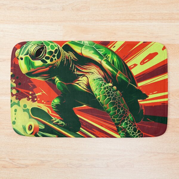 Item preview, Active vibes: Cyberpunk Skateboarding Turtle designed and sold by WaveVisions.