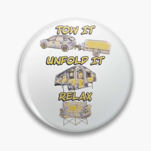 Item preview, Tow it, Unfold it, Relax - Grey and Yellow Trailer Tent  designed and sold by BeccaAelishe.