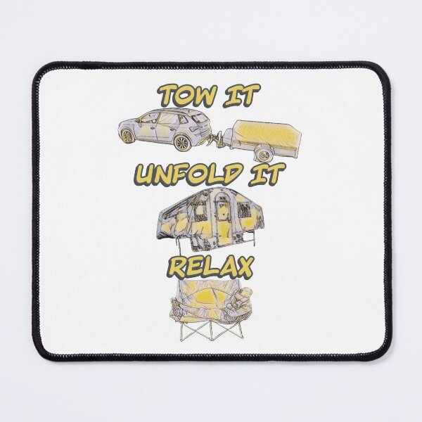 Item preview, Tow it, Unfold it, Relax - Grey and Yellow Trailer Tent designed and sold by BeccaAelishe.