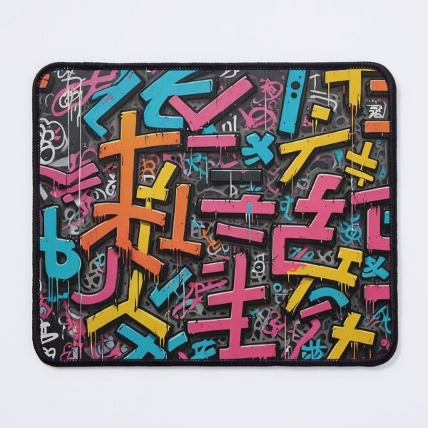 Item preview, Abstract Kanji Nonsense, Street Art, Graffiti Pattern designed and sold by Burn-Ego.