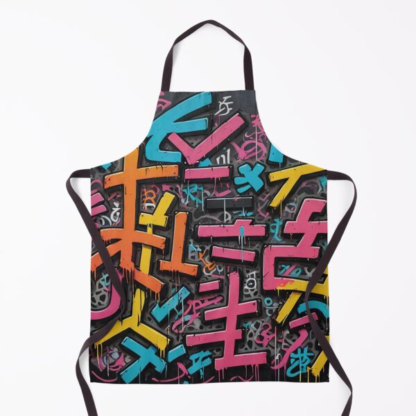 Item preview, Abstract Kanji Nonsense, Street Art, Graffiti Pattern designed and sold by Burn-Ego.