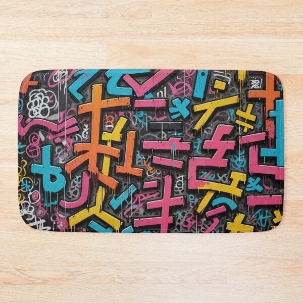 Item preview, Abstract Kanji Nonsense, Street Art, Graffiti Pattern designed and sold by Burn-Ego.