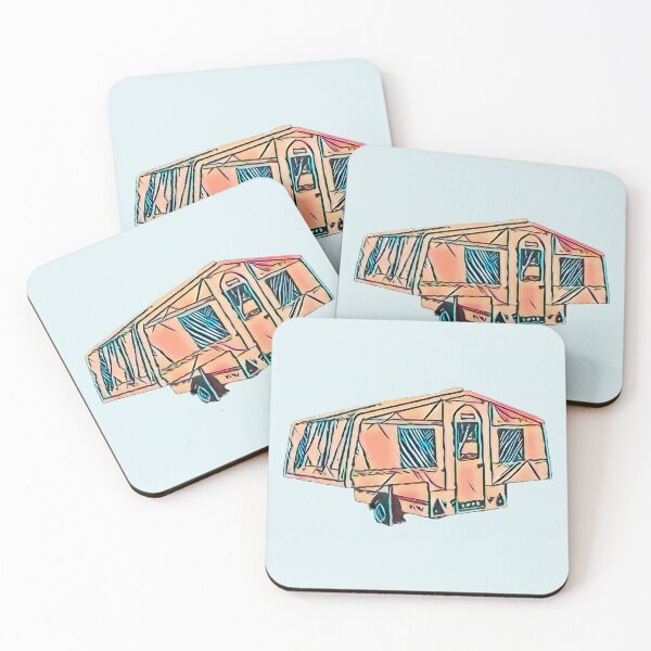 Item preview, Red and Blue Trailer Tent designed and sold by BeccaAelishe.