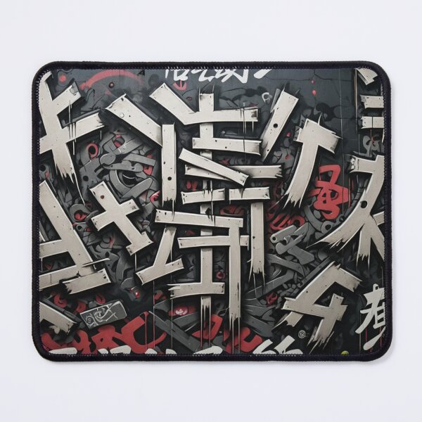 Item preview, Dark Kanji Curses, Street Art, Graffiti Pattern designed and sold by Burn-Ego.