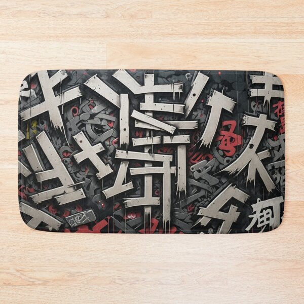 Item preview, Dark Kanji Curses, Street Art, Graffiti Pattern designed and sold by Burn-Ego.