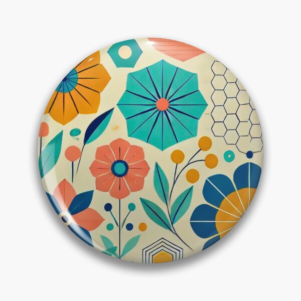 Item preview, Colorful Floral Geometric Pattern - Modern and Abstract Design designed and sold by Marinaso.