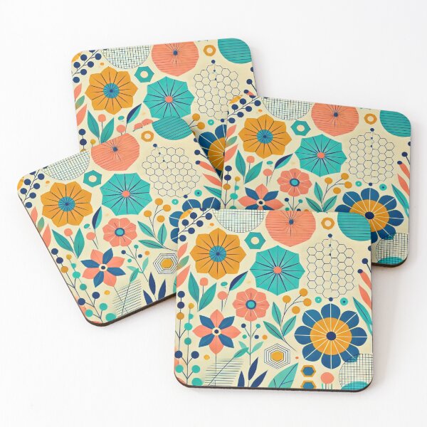 Item preview, Colorful Floral Geometric Pattern - Modern and Abstract Design designed and sold by Marinaso.