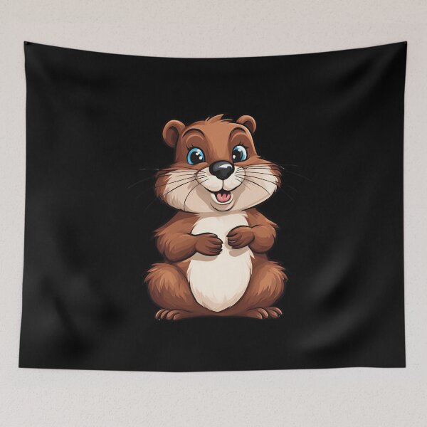 Item preview, Beaver in Cartoon Style designed and sold by Aquillashop.