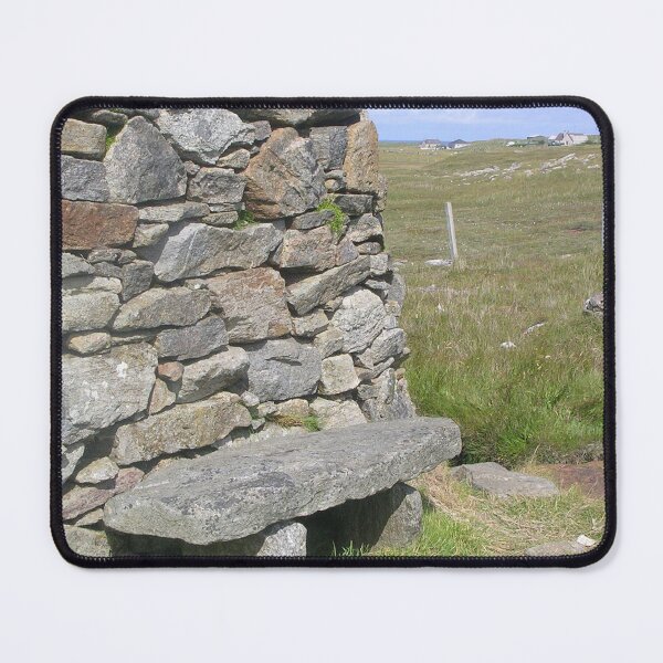 Item preview, Stone Bench By A Stone Wall - Shawbost, Isle Of Lewis designed and sold by lezvee.