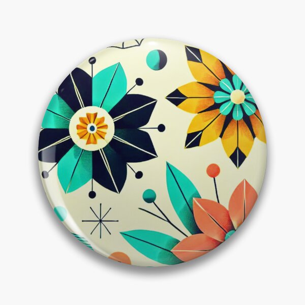 Artikelvorschau, Buntes geometrisches Blumenmuster – dynamisches und modernes Design entworfen und verkauft von Marinaso.