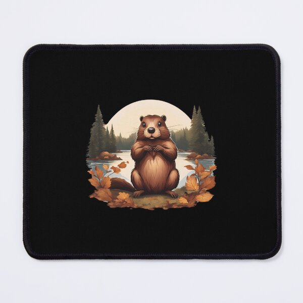 Item preview, Cartoon beaver forest and lake designed and sold by Aquillashop.
